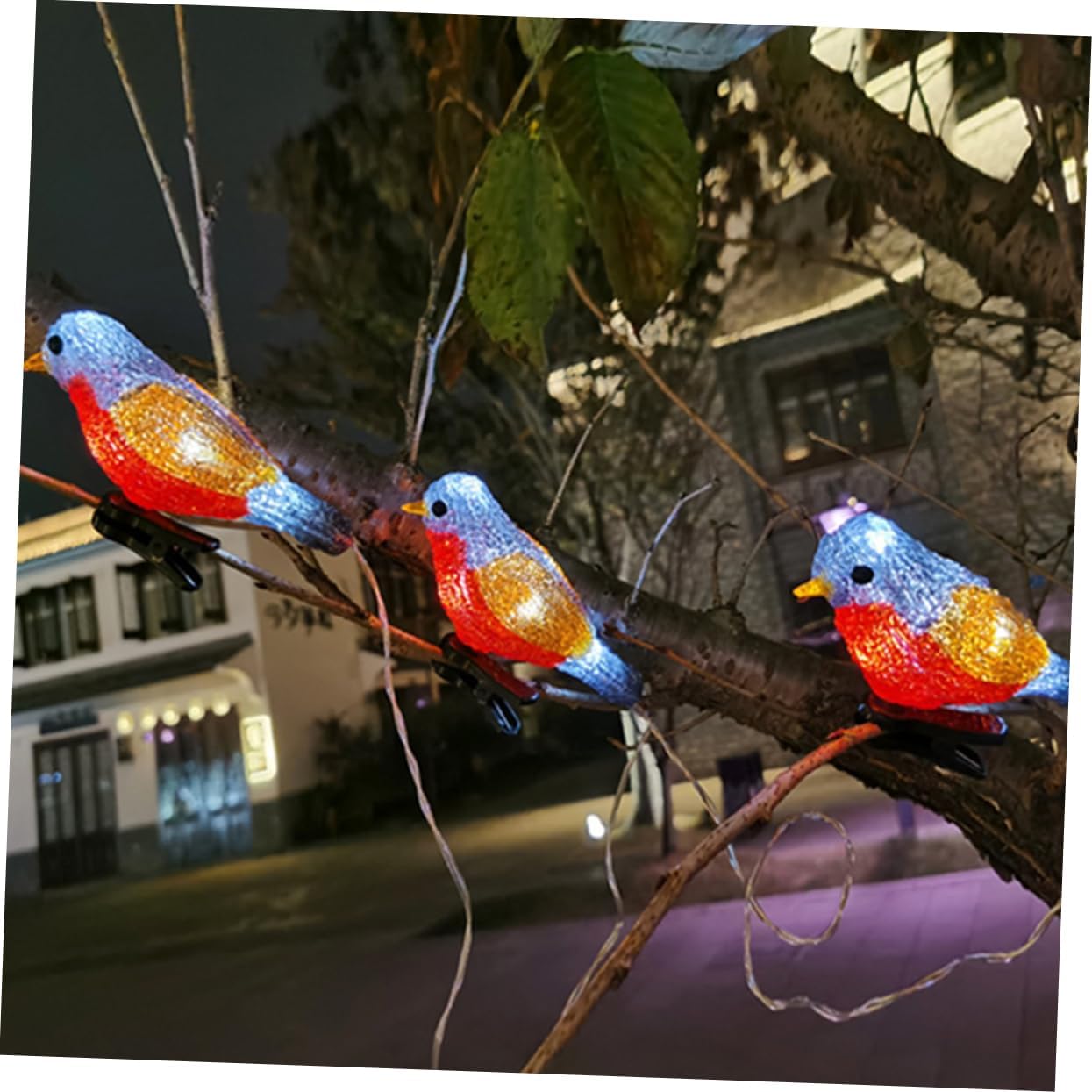 1pc Acrylic Bird Lights String Outdoor Bird Shape Led Landscape Light Garden Decorations