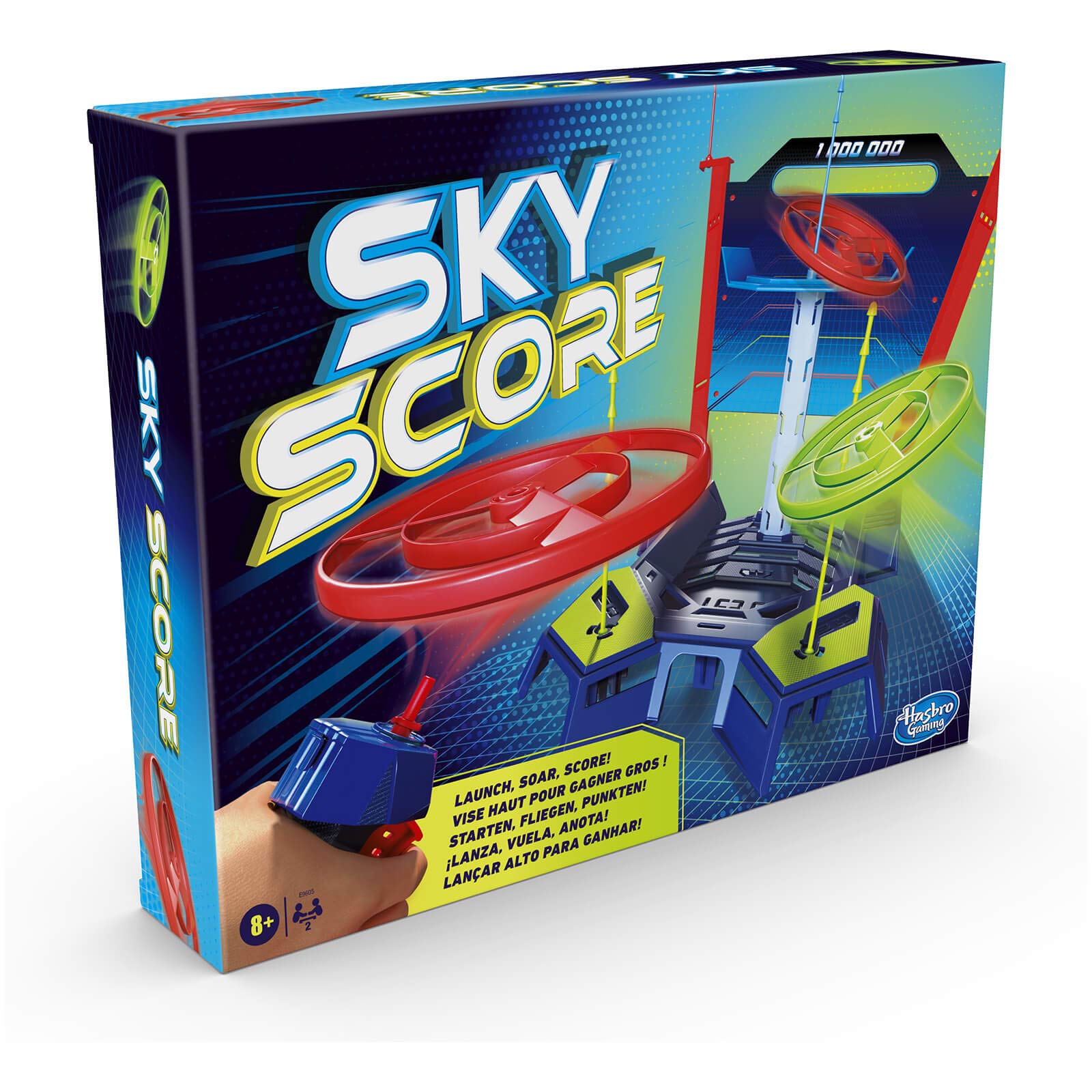 Sky Score Game; Launch And Score Game With Spinners For Kids Ages 8 And Up; For 2 Players