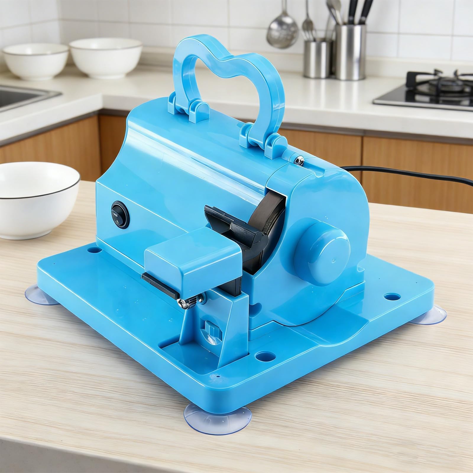 Affilacoltelli, Affilacoltelli Elettrico E Forbici Con Ruota Abrasiva Diamantata E Lame In Ceramica, Forbici Per Tessuto, Nessuna Perdita Di Durezza, Ideale Per Tutti I Coltelli