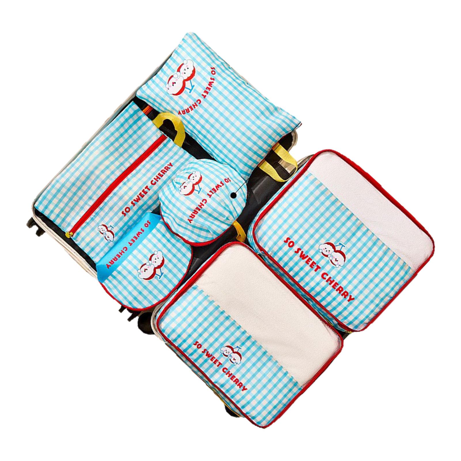 Kalttoy Multiple Compartment Foldable Travel Organizers 6PCs Set Waterproof Storage Bags for Efficient Packing Foldable Travel Packing Organizers