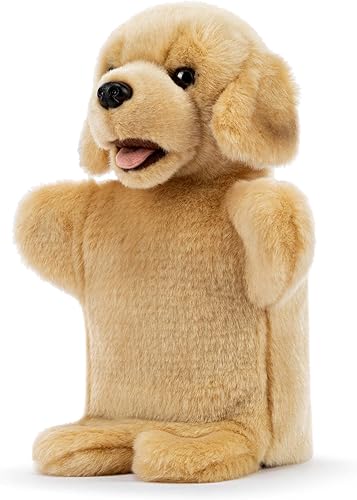 Miniatura 2 de DEMDACO Animalcraft - Marioneta de peluche de 11 pulgadas Sunny The Yellow Labrador Dog