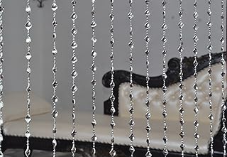 PINDIA Strings Bead Curtain Kite Fancy Sparkling Curtain (Silver, 7 Feet, Geometric)-picture-18