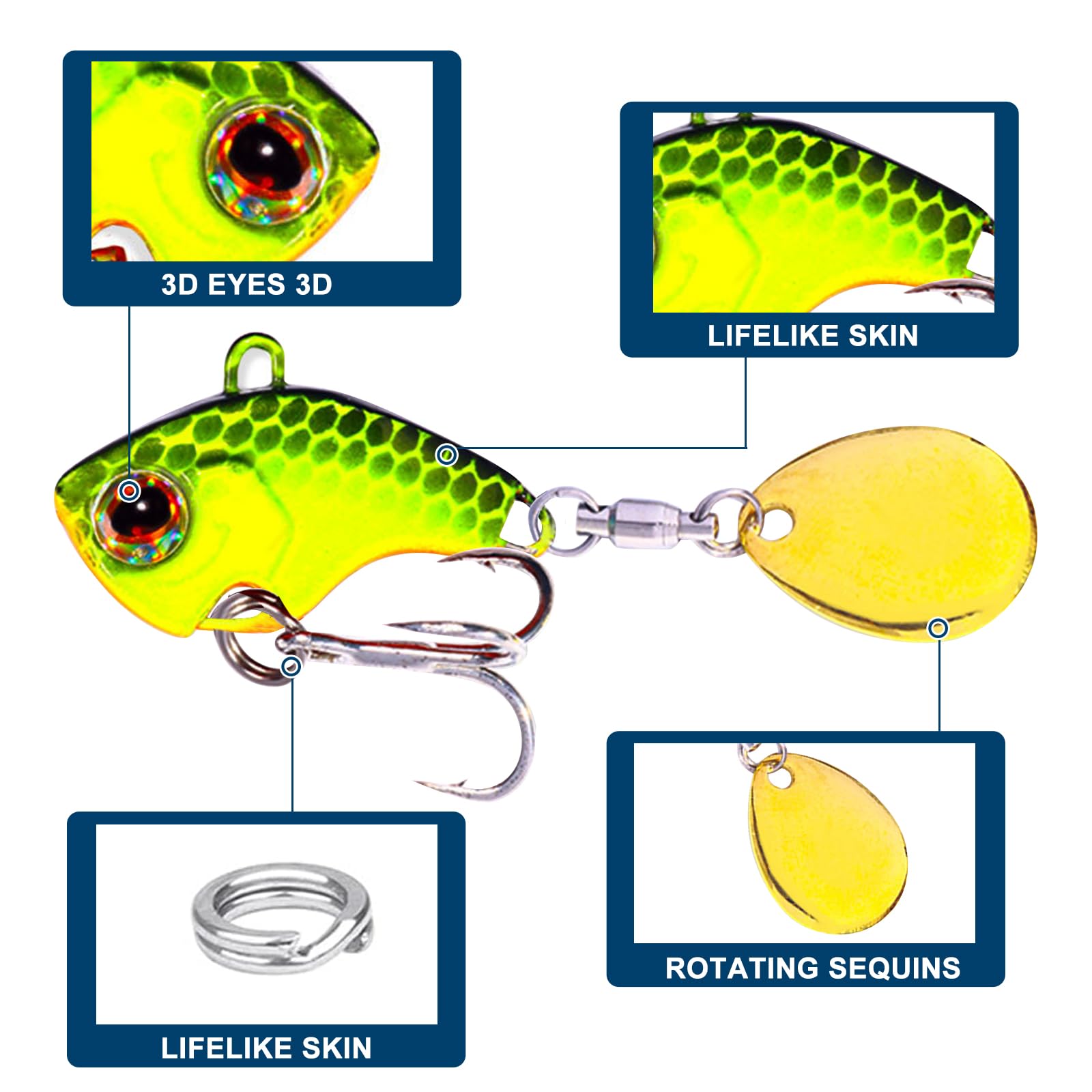 10 Esche Artificiali Da Spinning In Gomma - Worm Vibranti Per Bass E Luccio - Foto 2