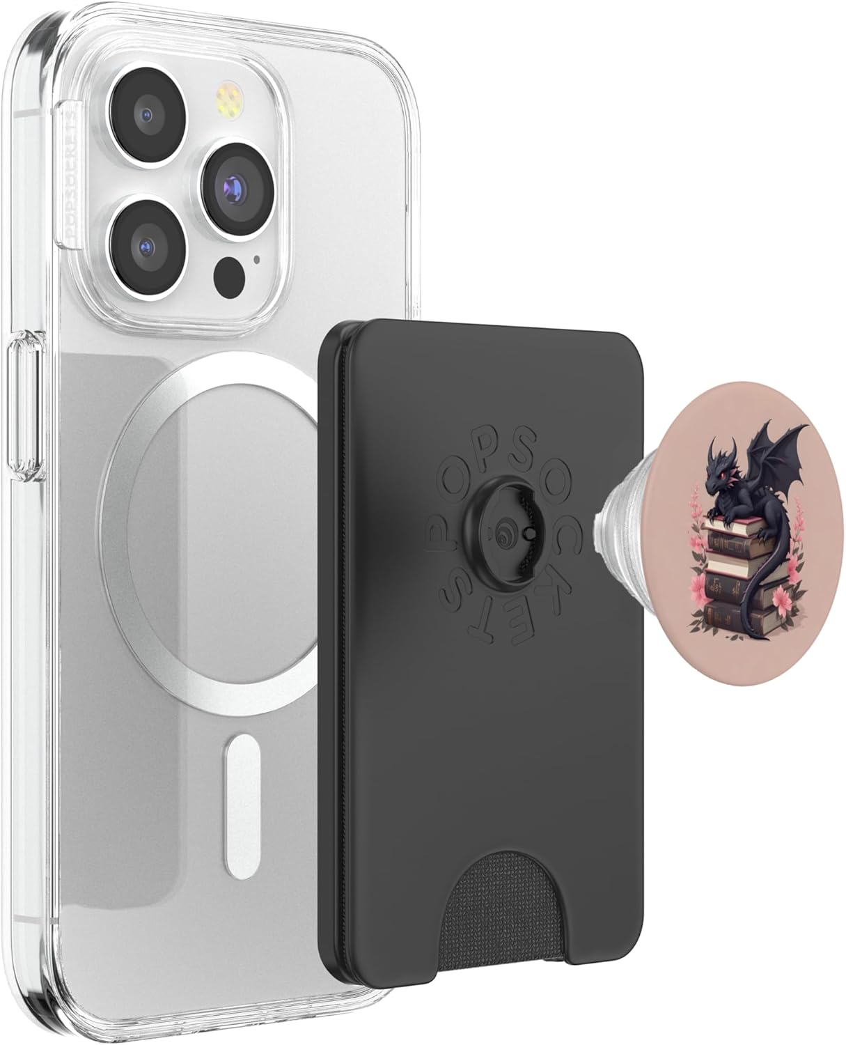 Reading Dragon Book Lovers Bookish Bookworm Nerd Readers PopSockets PopWallet for MagSafe