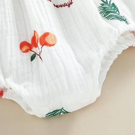 HodJIU Grenouillère D'été Pour Bébé Fille, Imprimé Arc-en