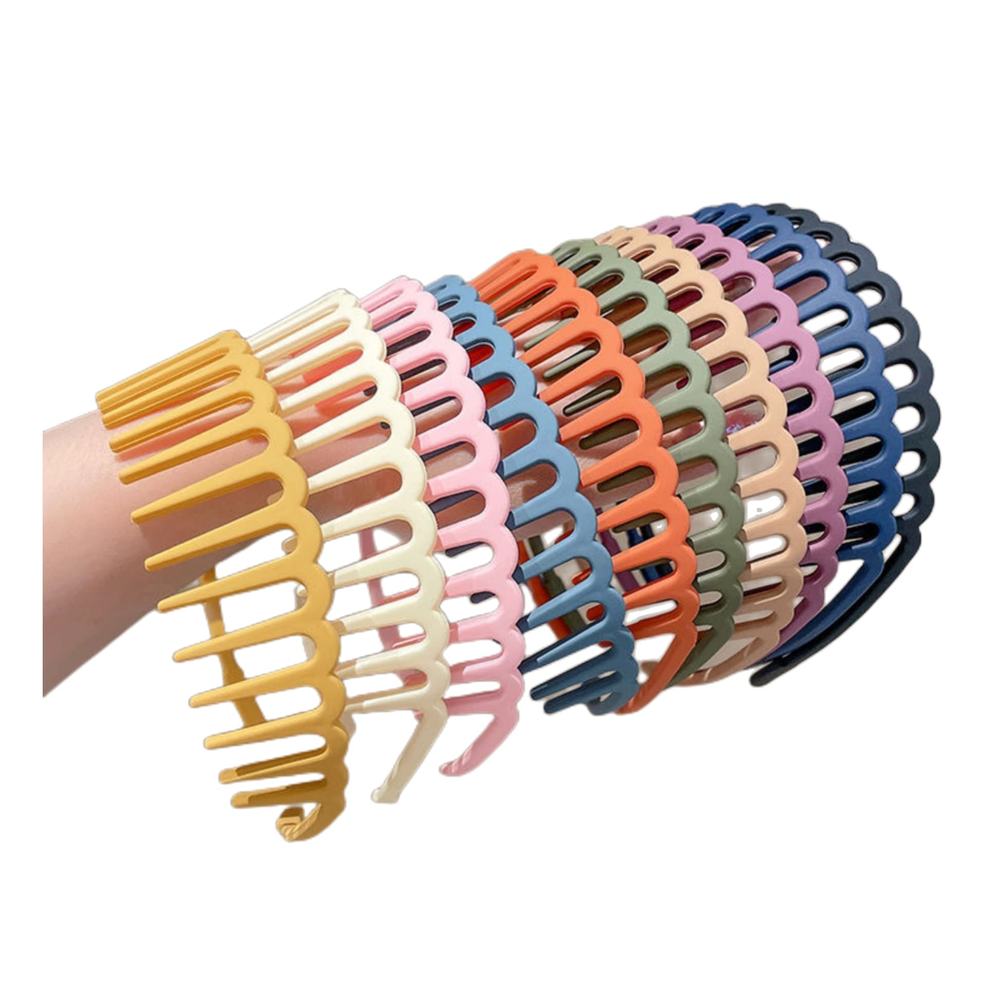 JDLYEVERHair-Clipping Headbands Frosted Pure Color Wide Headband, Tidy Bangs and Wash Face Convenient Headband Pressed Hair Headdress Hairpin, Cute Style Easy to Wear Quick Hair Styling (beige)