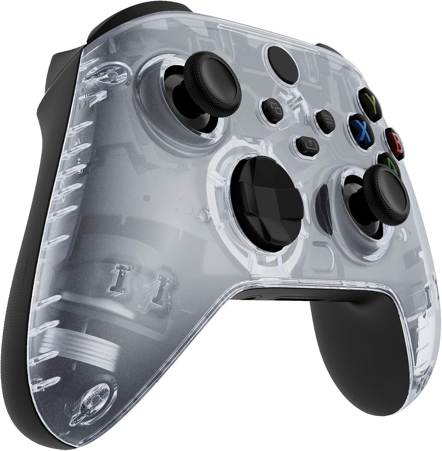 eXtremeRate Transparent Clear Replacement Part Faceplate, Housing Shell Case for Xbox Series S & Xbox Series X Controller Accessories - Controller NOT Included
