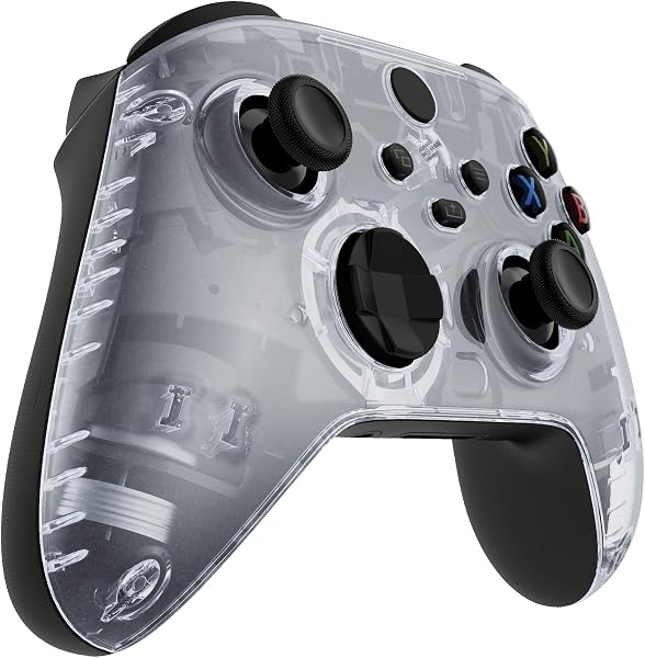 eXtremeRate Front Gehäuse für Xbox Series X&S Controller, DIY-Ersatz Vorderseite Hülle Zubehör Set, Custom Case Shell für Xbox Core Controller Model 1914-Transparent(KEIN Gamepad) - 4