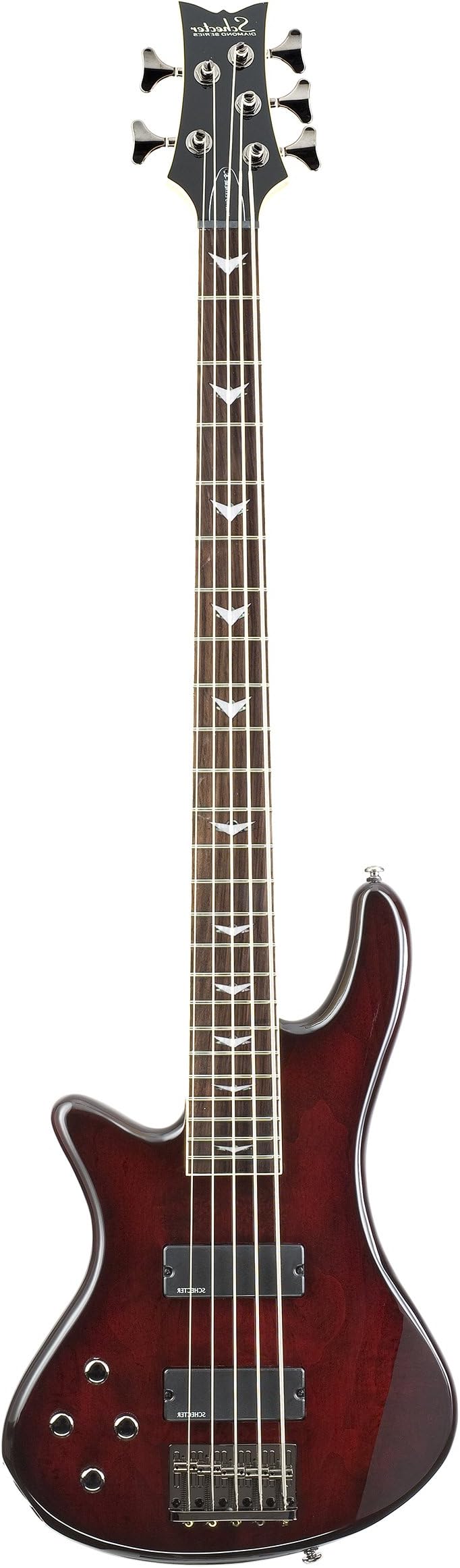 Stiletto Extreme 5 Left-handed Bass Guitar - Black Cherry