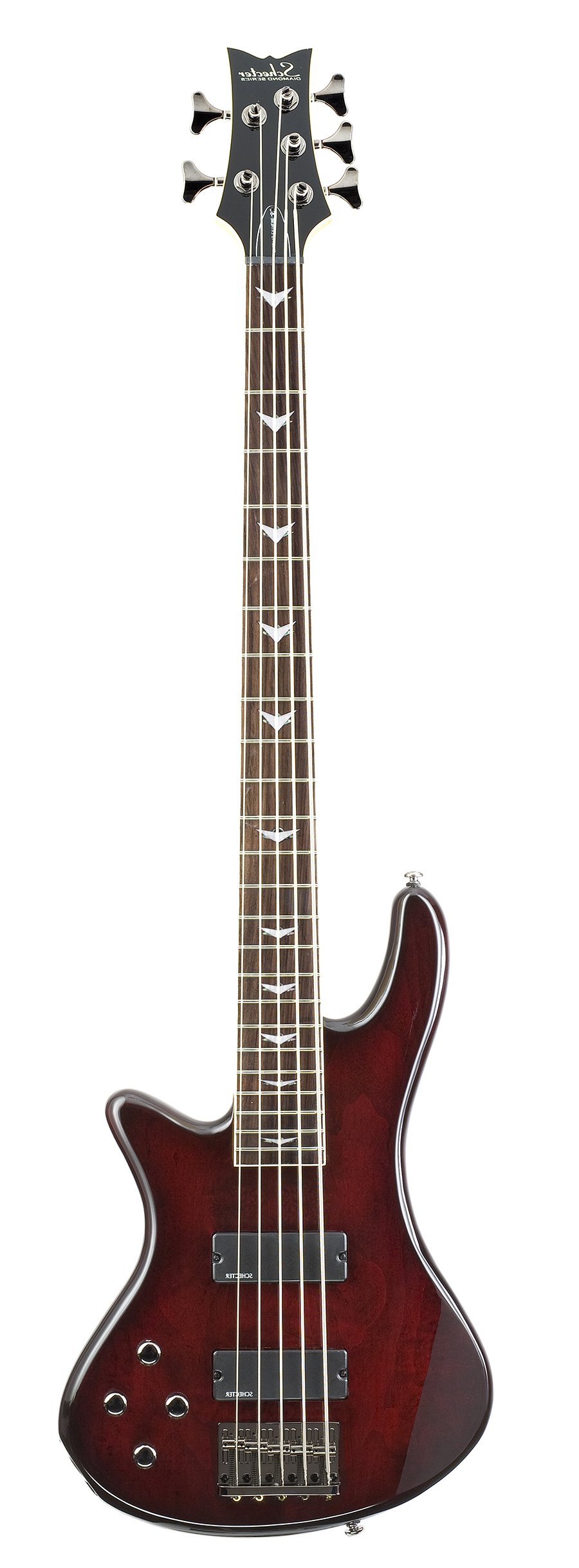 Stiletto Extreme 5 Left-handed Bass Guitar - Black Cherry