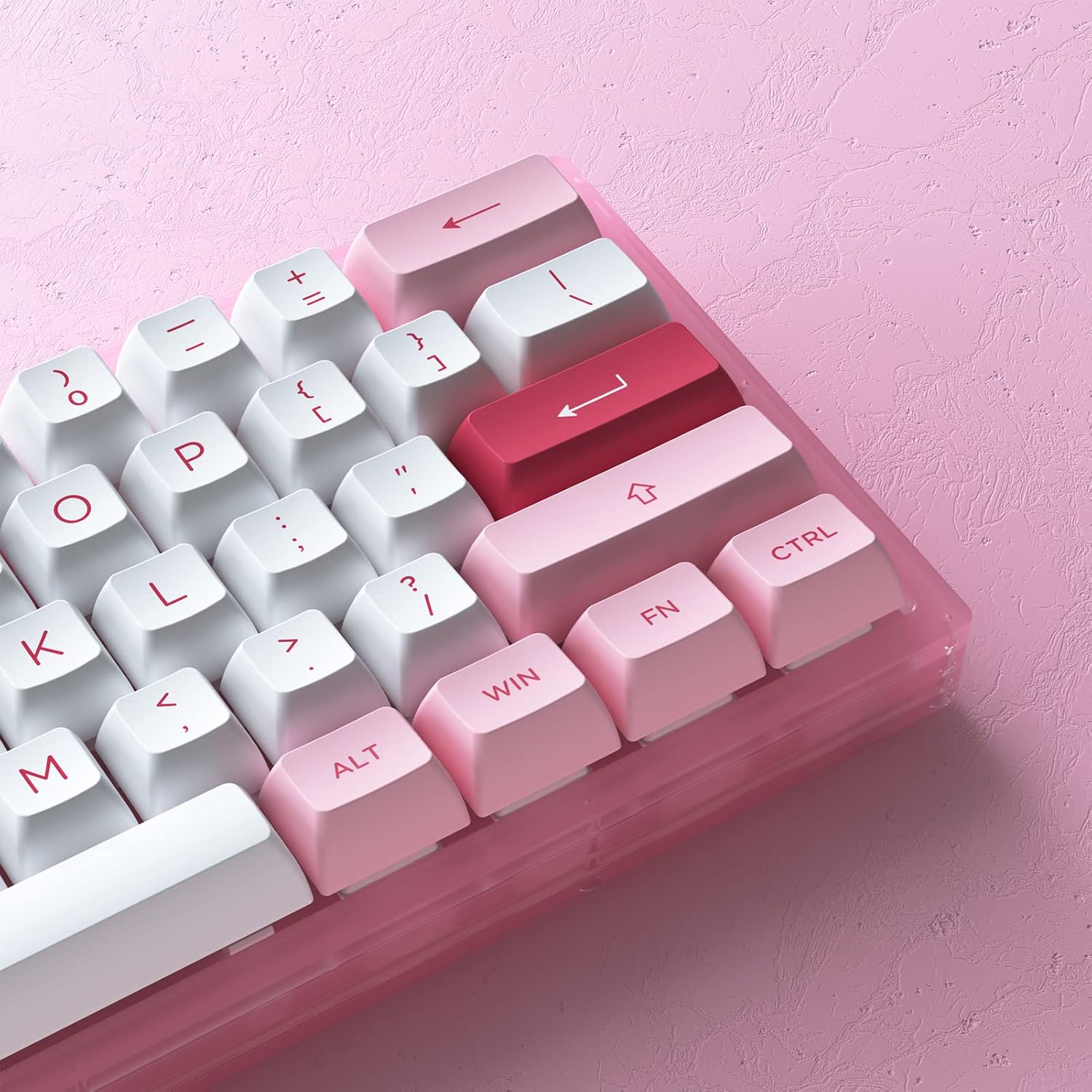 Close-up of Akko ACR61 keyboard keys showing legends