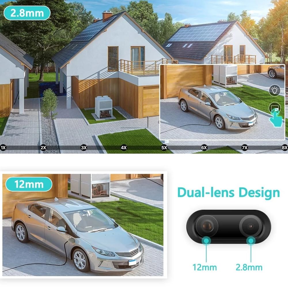 Kamera PTZ z dwoma obiektywami Wi-FI 8MP GSS Ultra - 8-krotny zoom, automatyczne śledzenie sztucznej inteligencji i Dual Vision