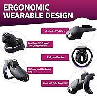 Vista 3 de FYJENNICC HT-V5 - Jaula de castidad masculina de resina ligera con llave de clic y bloqueo, diseño ergonómico, equipo de bondage y juguete sexual
