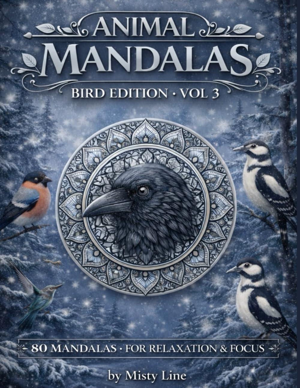 Animal Mandalas – Birds Edition, Volume 3: 80 Abstract Bird-Inspired Mandalas for Calm, Balance & Relaxation