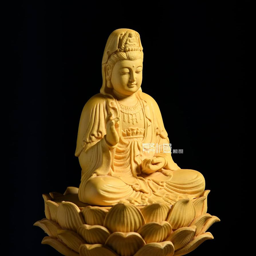 観音菩薩　木彫り　釈迦如来　仏像　置物 Amazon｜仏像 観音菩薩像 座像 ツゲ 置物 如来 お釈迦様