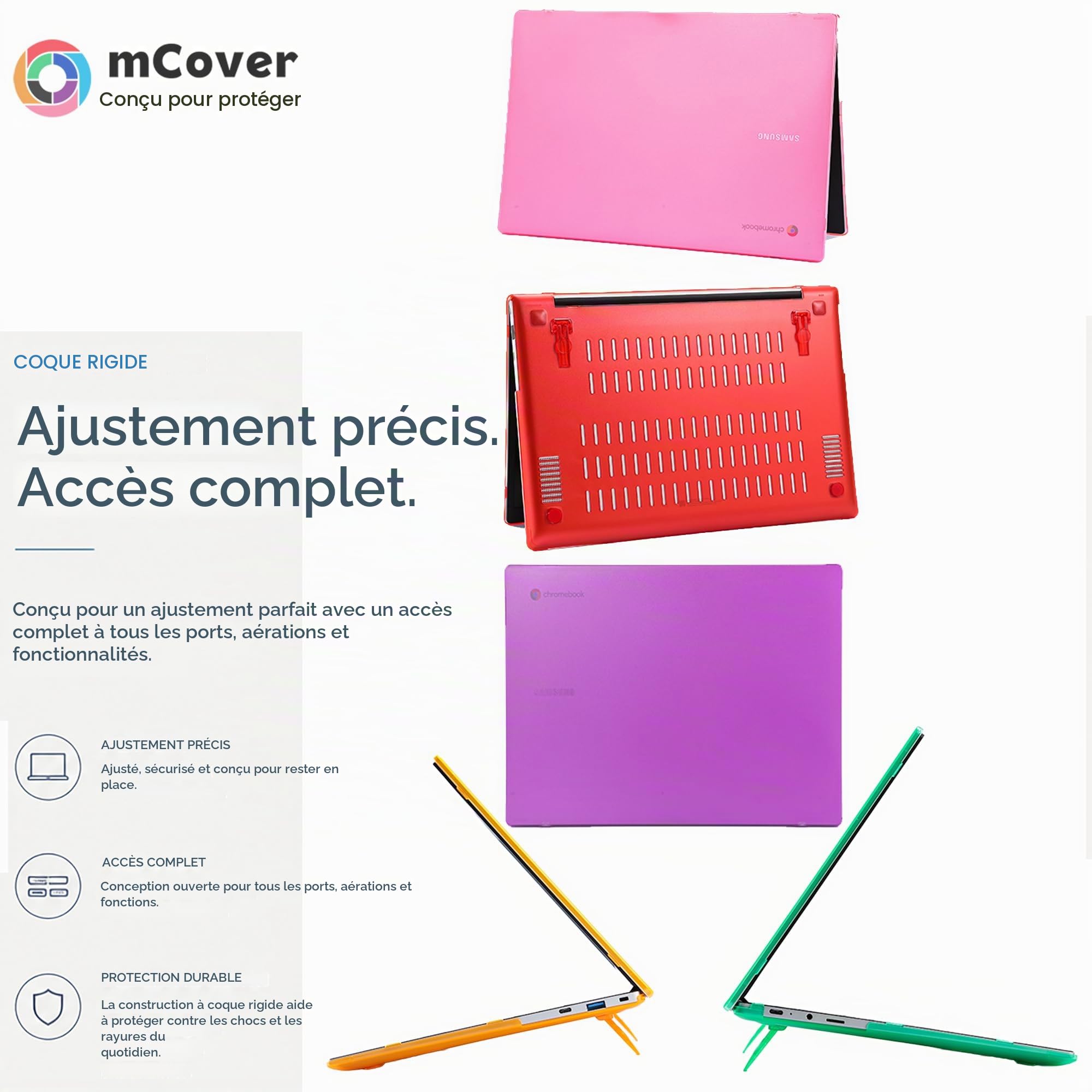 mCover Coque Rigide Uniquement Compatible avec Samsung Galaxy Chromebook Go (14" XE340XDA / XE345XDA Series, Transparent)