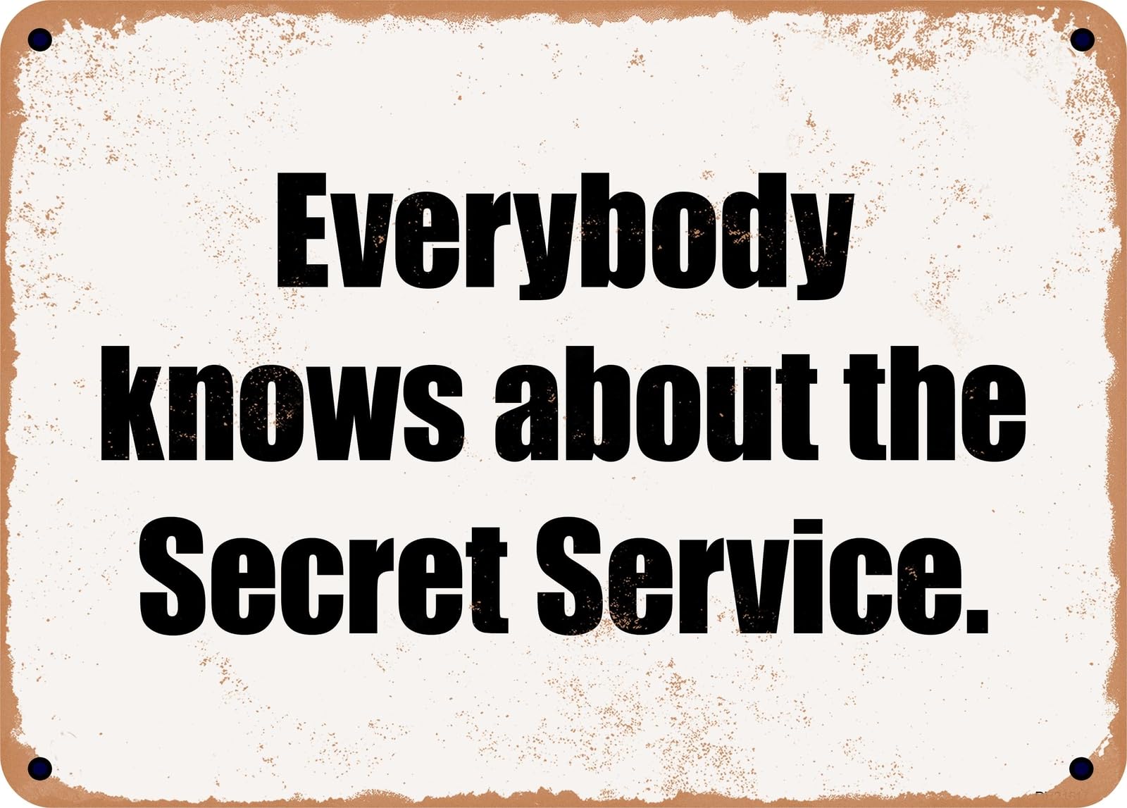 Miaomansenstore Metal Sign - Everybody Knows About The Secret Service Home Decor