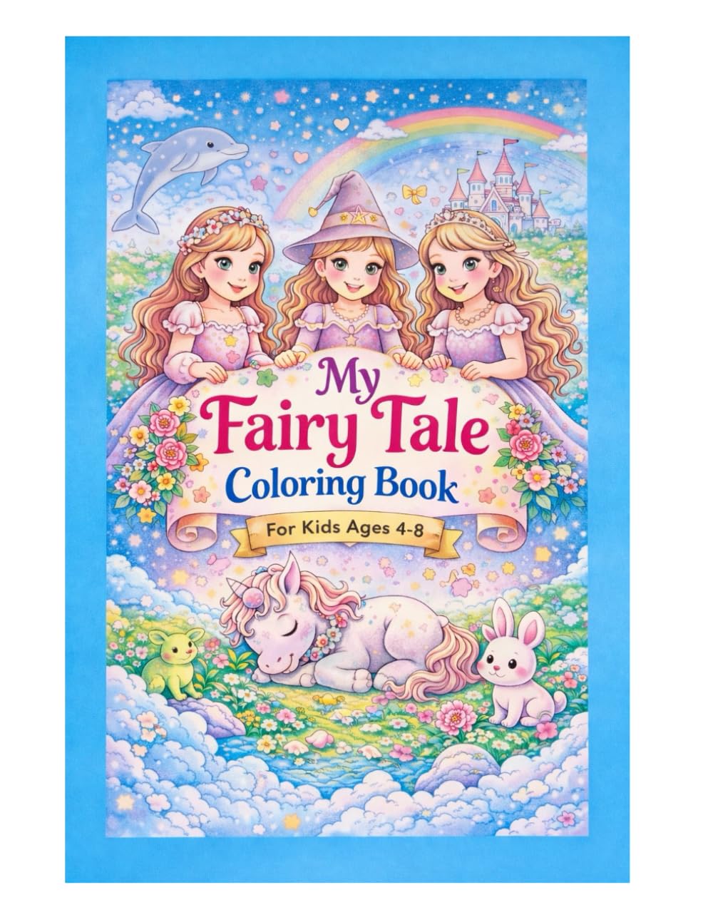 My Fairy Tale Coloring Book: Princesses, Unicorns, Mermaids & Magical Fantasy Coloring Pages for Kids Ages 4–8