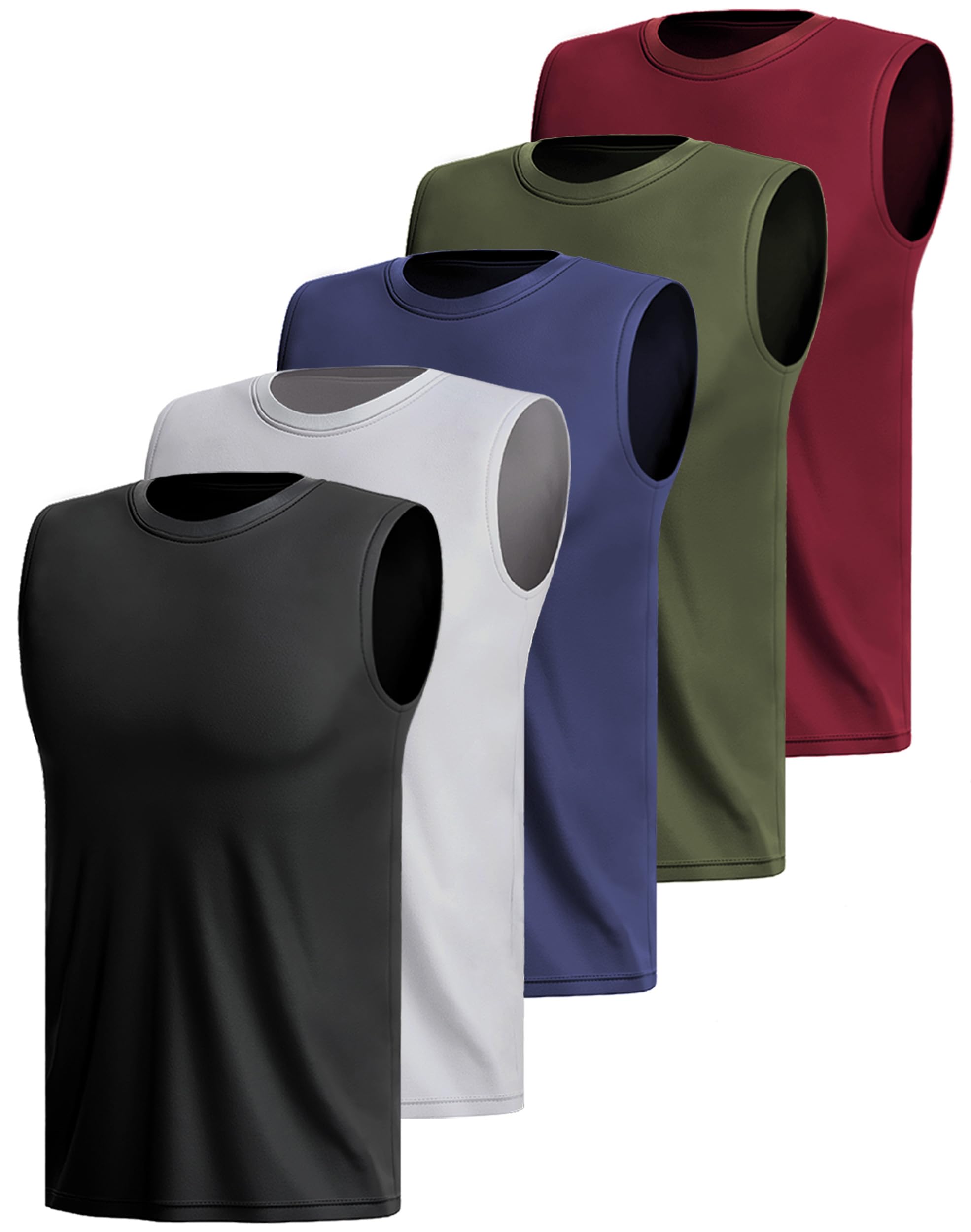 3 Or 5er Pack Sport Tank Top Herren äRmellos Shirt Fitness Achselshirt Schnelltrocknend Muskelshirt Atmungsaktiv Laufshirt Tanktop Gym Funktionsshirt Sleeveless Sportshirt Westen Multipack