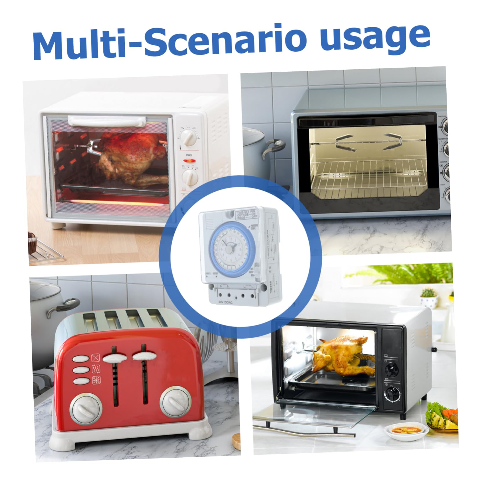 Temporizador Mecánico de Cuenta Regresiva para Cocina Blanco | Pc, Diseño Simple, Portátil Ahorro Energético, Uso en Tortitas, Formato Compacto Estilo Aleatorio