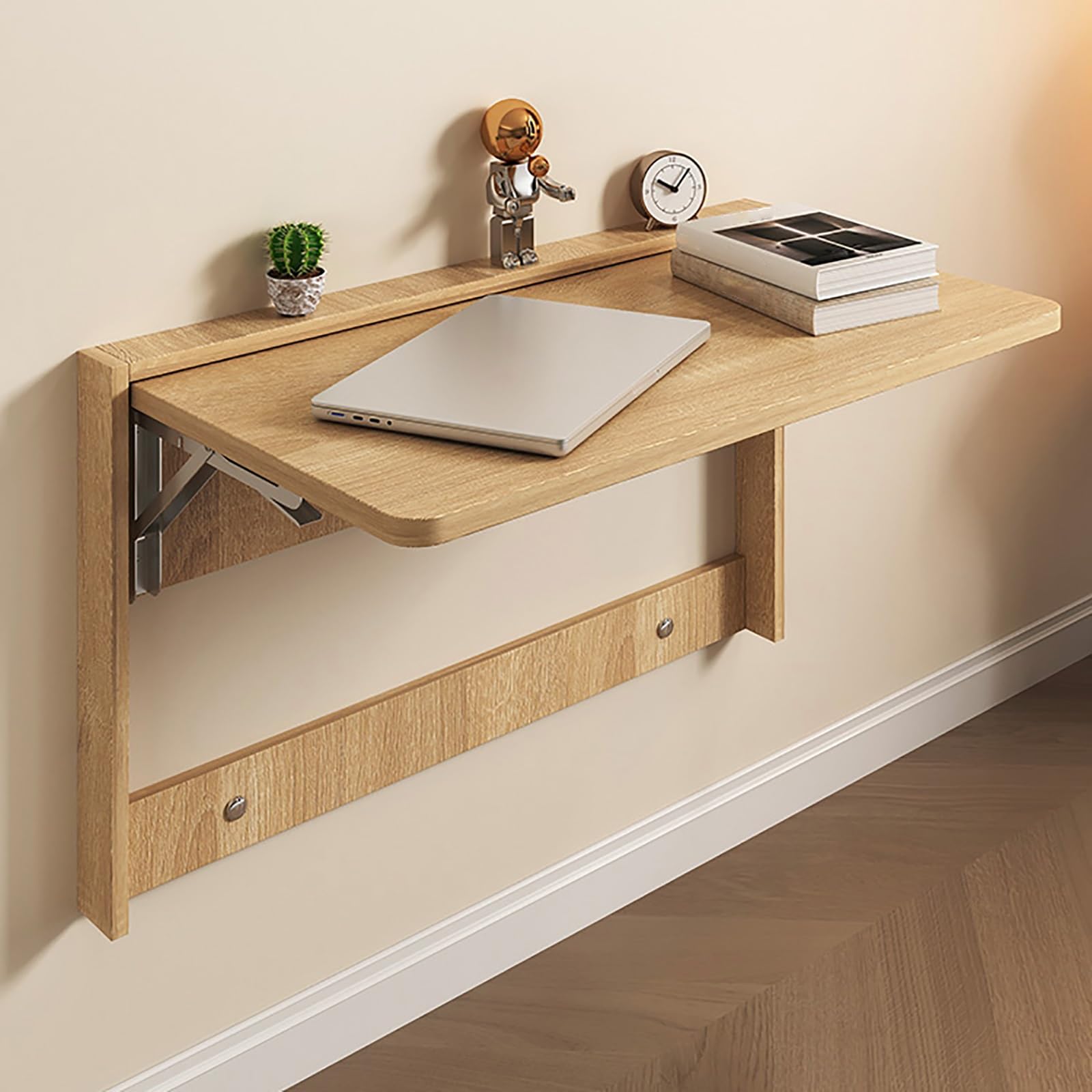 Bureau mural pliable en bois massif créez un coin de sérénité chez vous