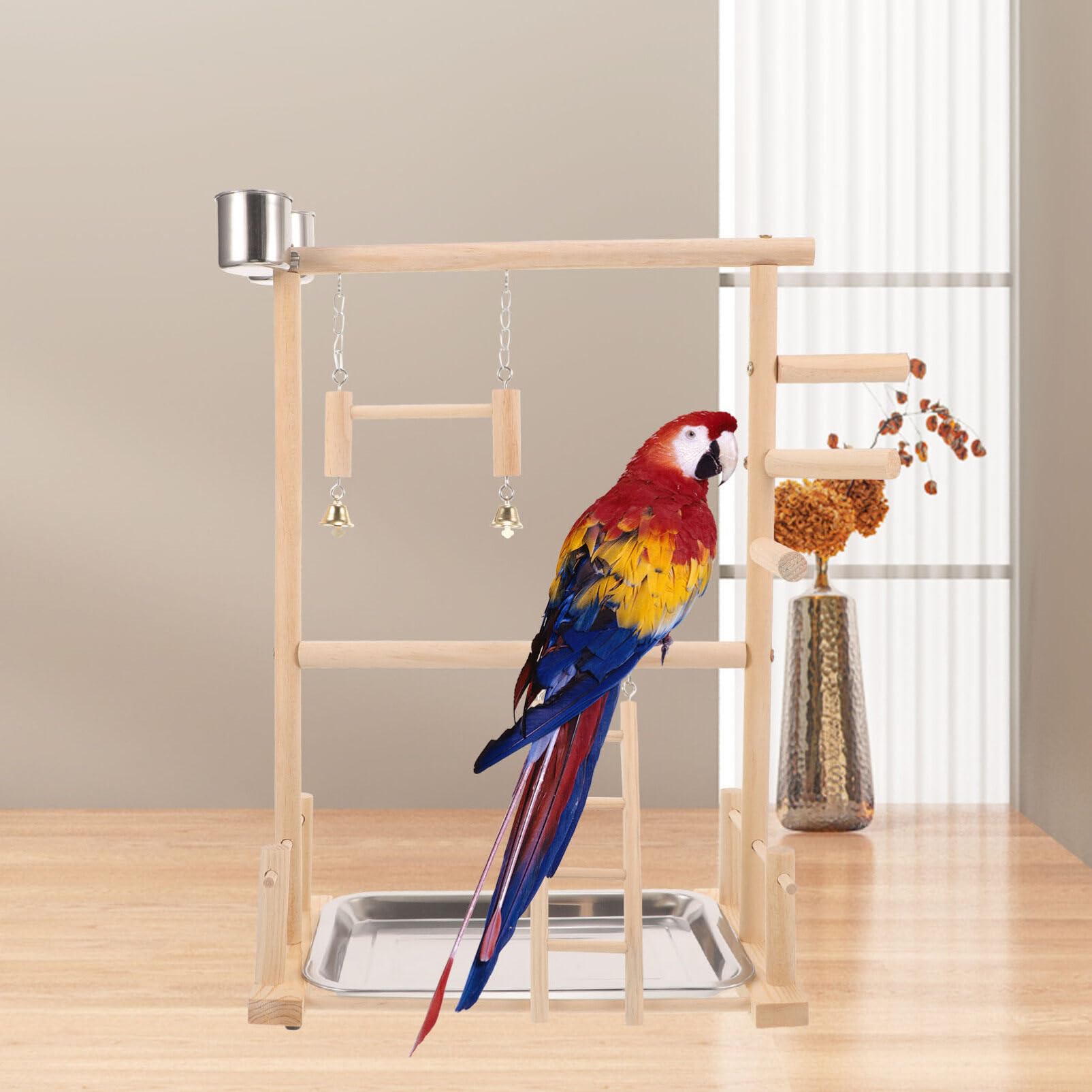 POPETPOP 1juego Soporte De Percha para Aves De Natural Estable y Duradero para Periquitos y Aves Pequeñas para Voladeras y Entrenamiento Casa