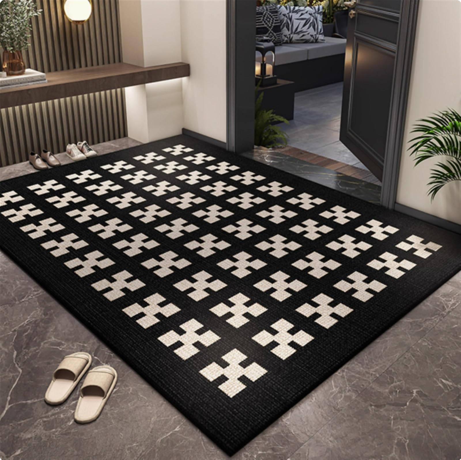 Paillasson d'entrée pour maison fini les traces de boue avec ce tapis de sol extérieur 60x90