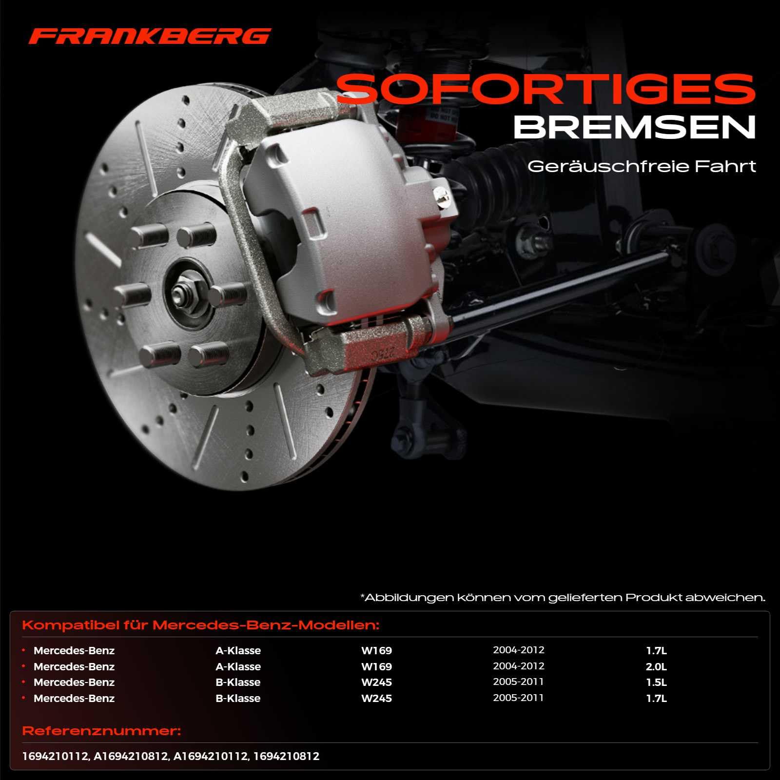 Frankberg Bremsscheibensatz inkl. 2x Bremsscheiben Replace #1694210812