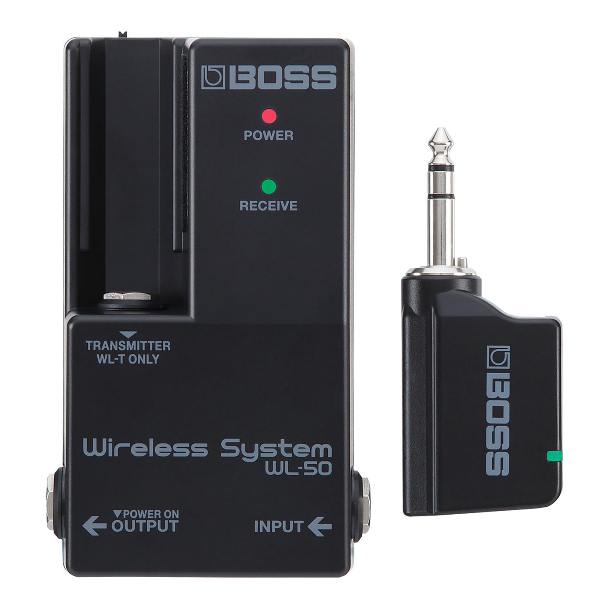 BOSS WL-50 Cavo virtuale wireless per pedaliere | Sistema wireless plug-&-play in formato pedale | Per la chitarra, il basso e altri strumenti elettronici | Simulazione del suono del cavo integrata