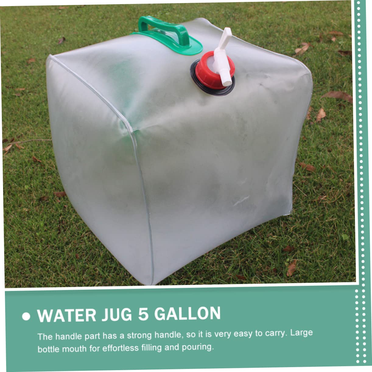 GRIRIW Convenient Collapsible Water Container Flexible Outdoor Water Pouch for Camping Hiking Space Saving Portable Water Bag for Emergency Water Storage