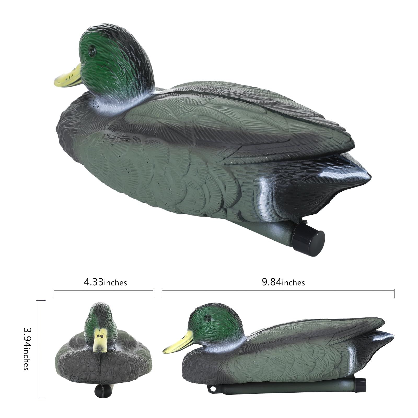 Señuelo de pato para caza, equipo de decoración de jardín (1 pato mallard)