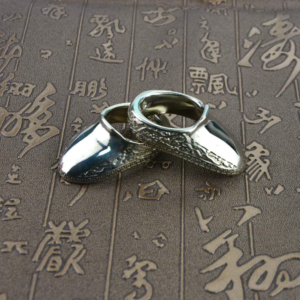 Archery Thumb Ring Handmade Silver Finger Guard Safety Ring Wrist Traditional Classical Painless Protective Thumbs Finger Protector for Hunting Shooting