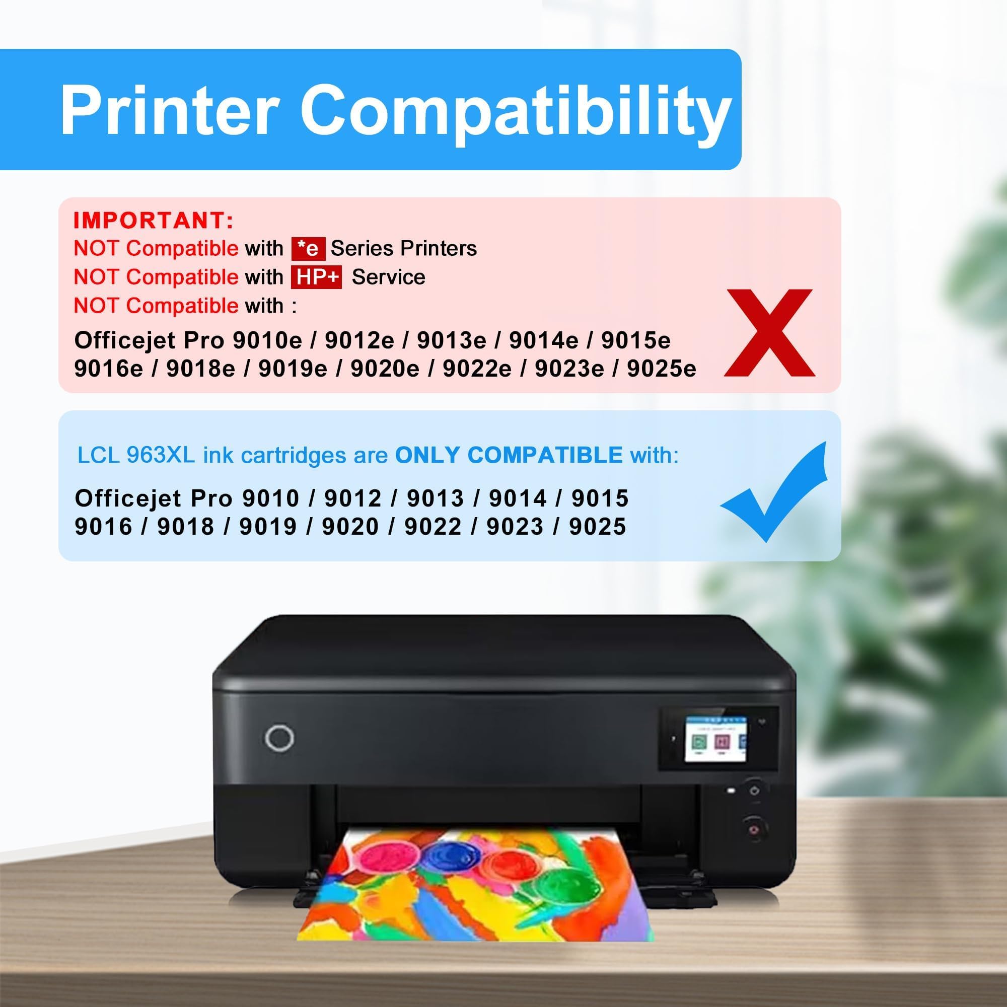 4pcs/set 965XL Ink Cartridge For HP OfficeJet Pro 9010 9012 9013 9014 Printer