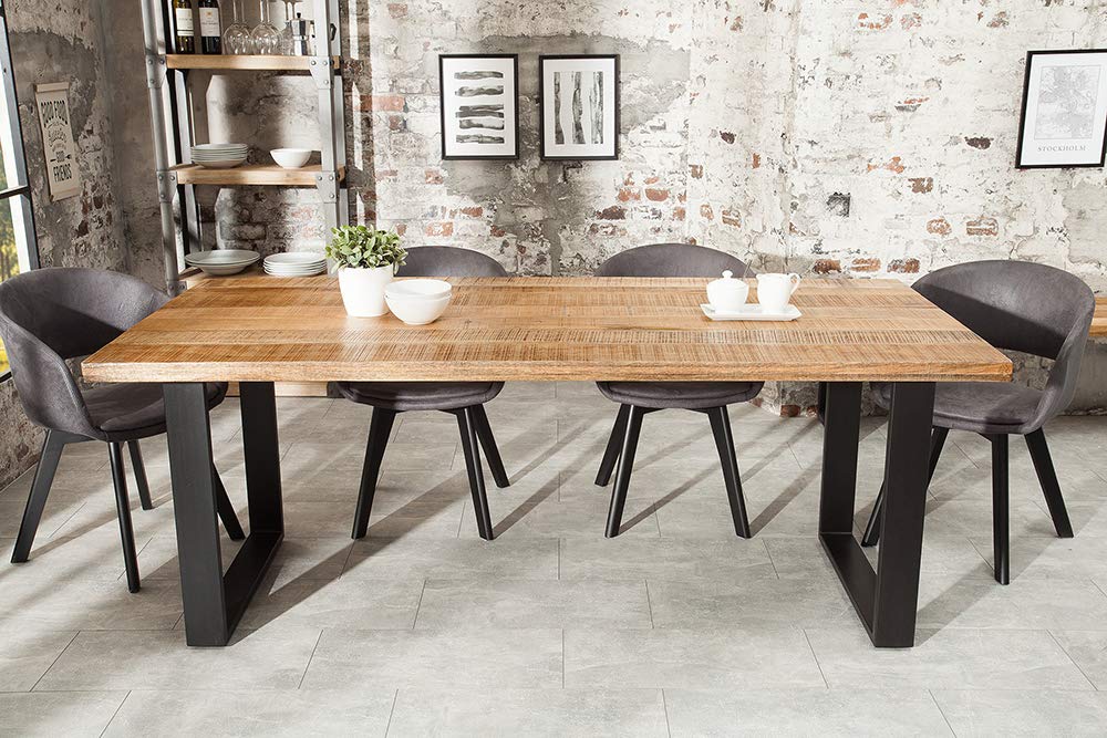 invicta INTERIOR Design Esstisch Iron Craft 160cm Mangoholz Holztisch Massivholz Konferenztisch Industrial Design