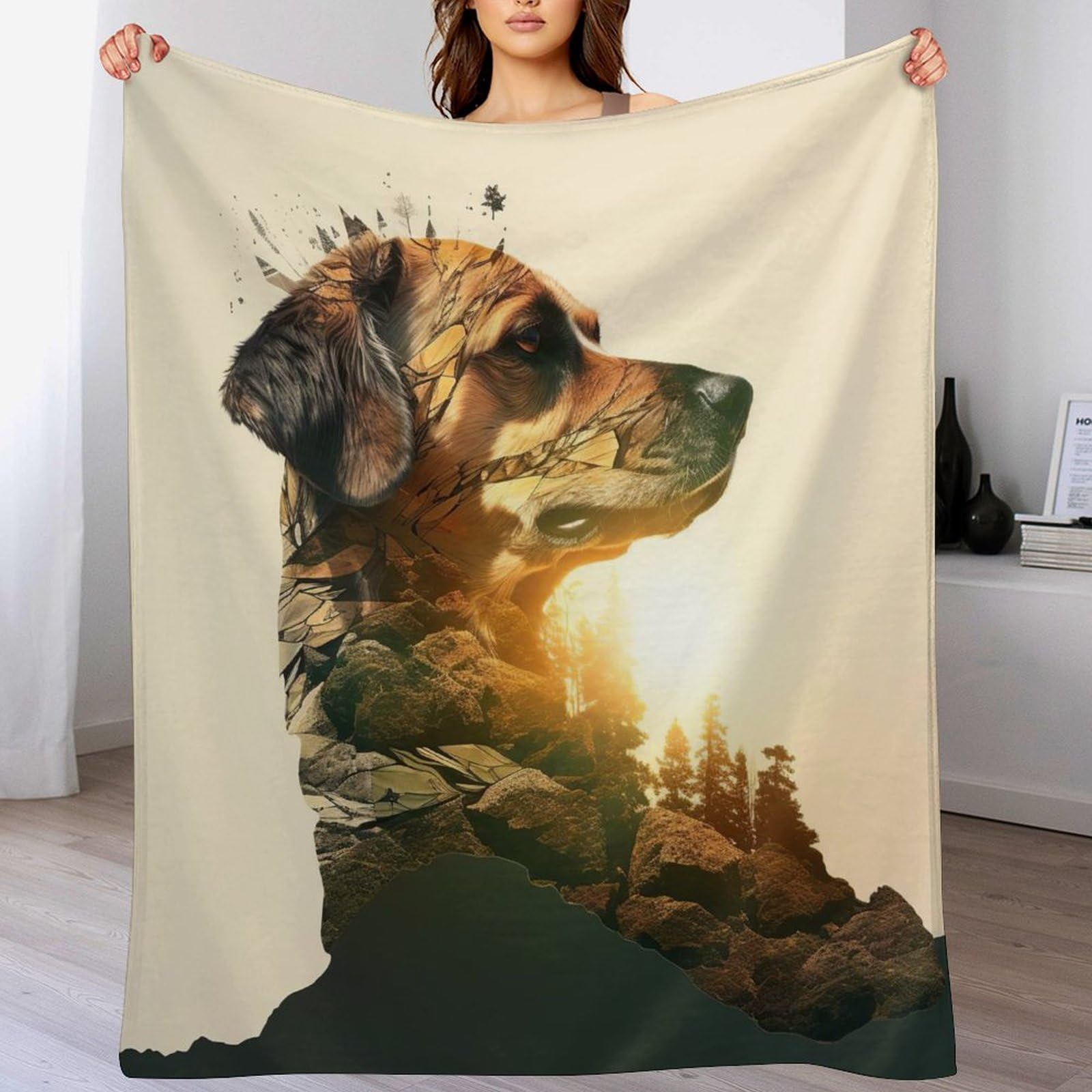 Couverture chien en flanelle lit 180x200cm pour un sommeil réparateur