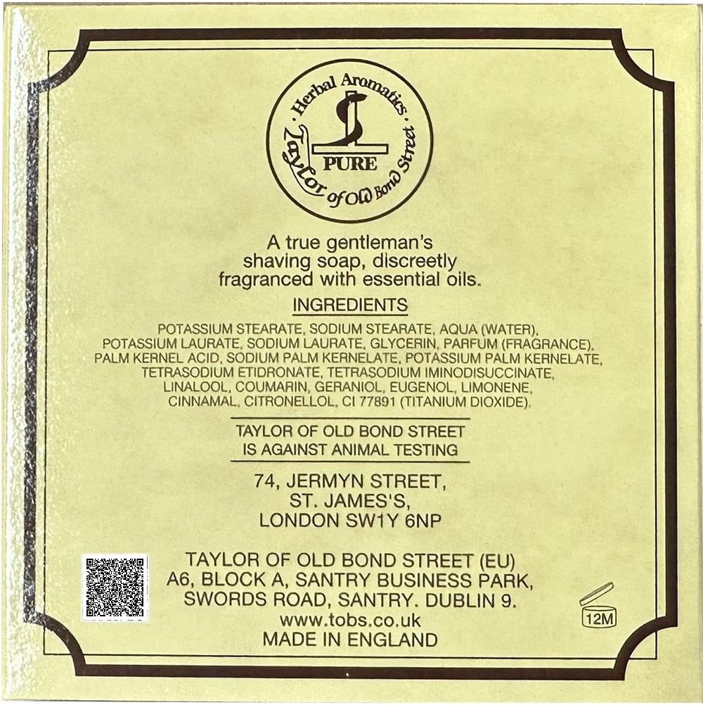 Taylor of Old Bond Street Sandalwood Shaving Soap in a Wooden Bowl, 3.5 oz.