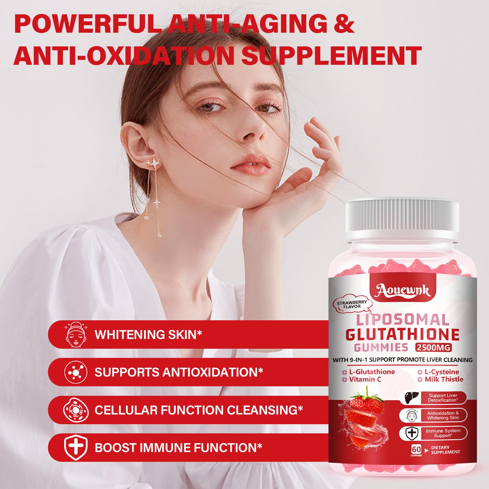 does glutathione boost immune system Amazon.com: Aouewnk 1 Pack 2500MG Liposomal Glutathione Gummies Supplement