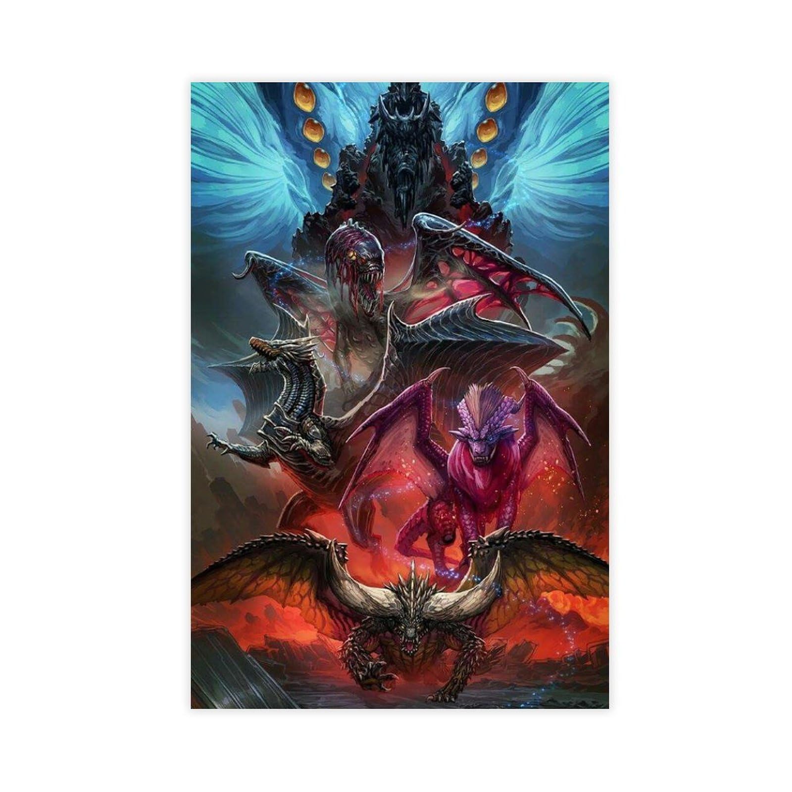Qgvbgf Monster Hunter Canvas Poster Bedroom Decor Landscape Office Room Decor Gift 12X18inch(30X45cm)