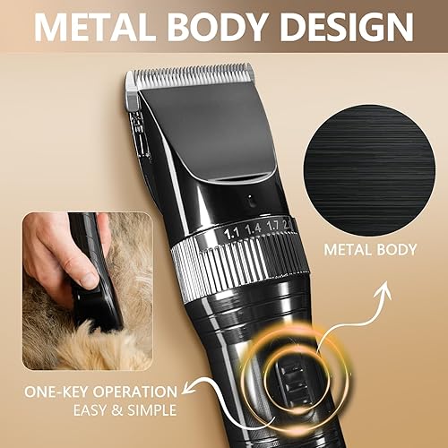 Miniatura 5 de Cortapelos profesionales para el cuidado de perros para pelaje grueso, tijeras de oveja para perros con pelo grueso, cortaúñas para mascotas para