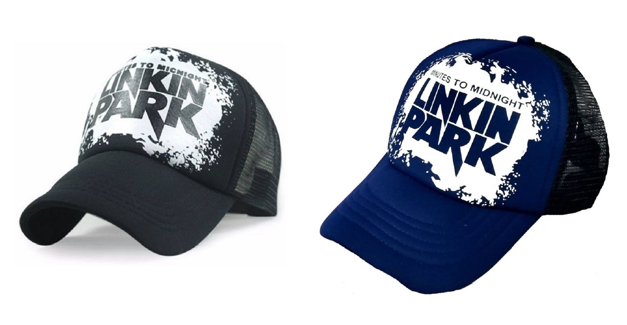 Blue Linkin Park MESH Cap and Black Linkin Park Half Net Unisex CAPs Combo