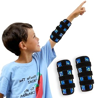 2 Pcs Thumb Sucking Deterrent, Dinosaur Elbow Thumb Guard for Thumb Sucking, Nail Biting Treatment for Kids Prevention Anti Nose Picking for Boys Girls Finger Sucking Prevention