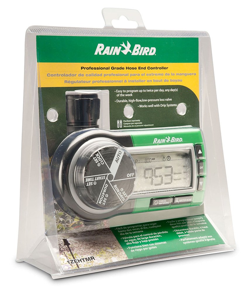 Rain Bird Appareil de commande numérique avec raccordement à l'eau.