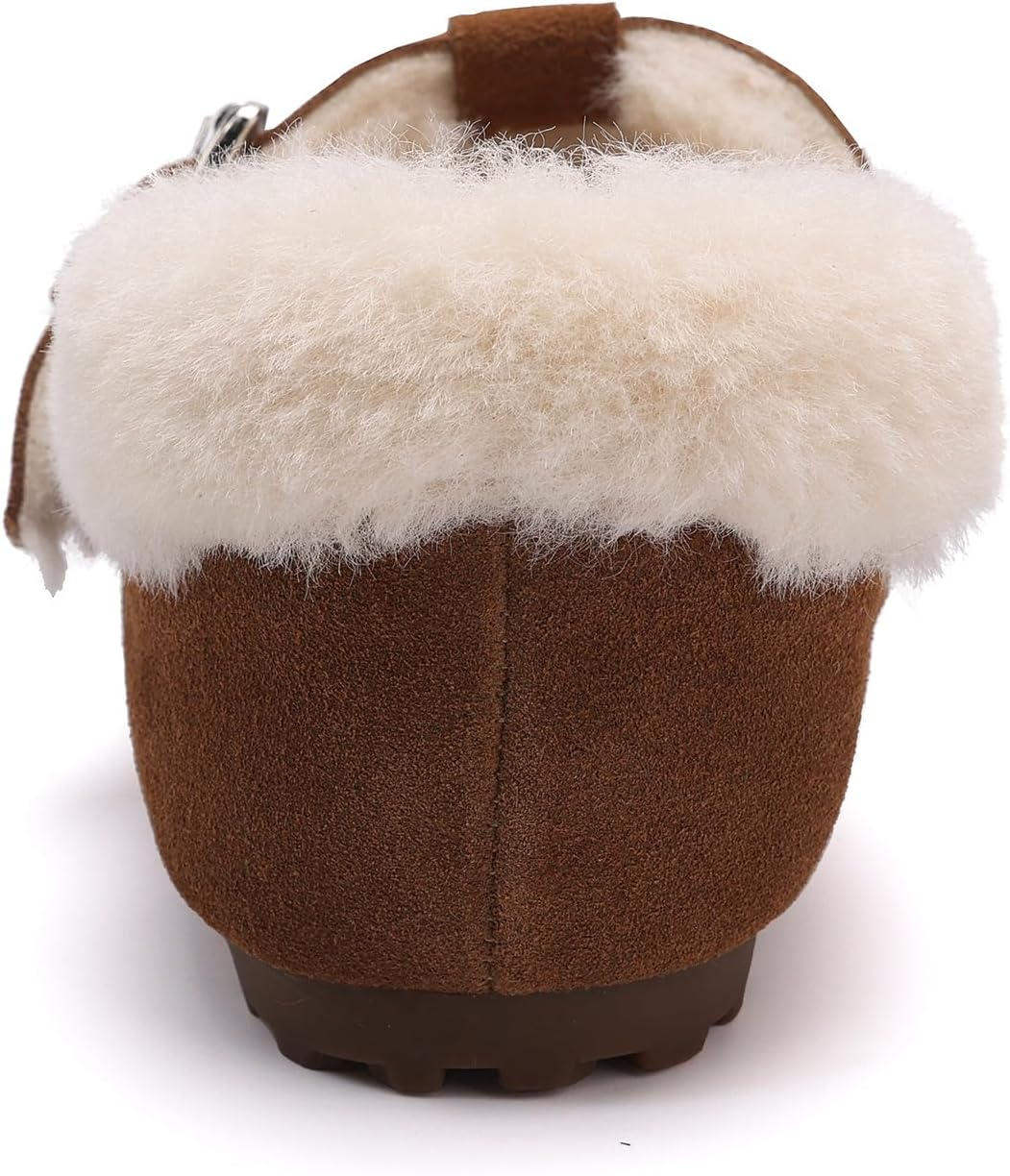 Women’s Anti-Slip Loafers for Winter,Leather Slip-On Flats with Fur, Warm and Cozy Design,Comfortable for Leisure,Work,Walk - Image 6