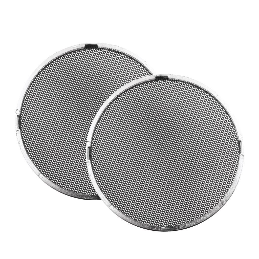 ATORSE 2pc Speaker Decorative Circle Black Protective Cover Grille Mesh 6.5inch-image-31