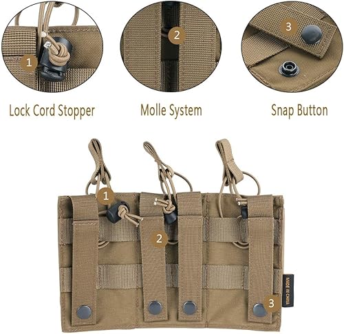 Miniatura 120 de EXCELLENT ELITE SPANKER Funda para rifle elástico Mag M4 M14 M16 AK AR para rifle elástico M4 M14 M16 AK AR para bolsa de pistola Mag Doble-Negro