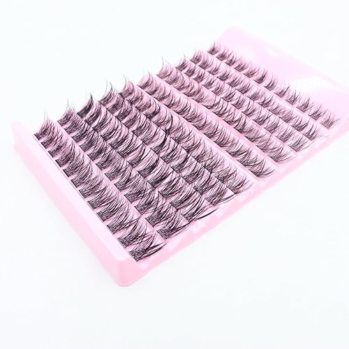 Lash Clusters D Curl 8-16mm Fluffy Thick Volume Eyelash Clusters Extensions DIY Individual Lashes Wispy at Home (LC050)(LC050)