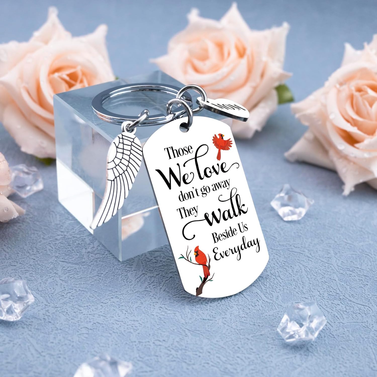 Cardinal Keychain Red Cardinal Gifts for Women Bereavement Gifts for Loss of Mother Memorial Gift for Mom Sympathy Gift for Loss of Loved One Condolences Present Memorial Keychain - Image 2