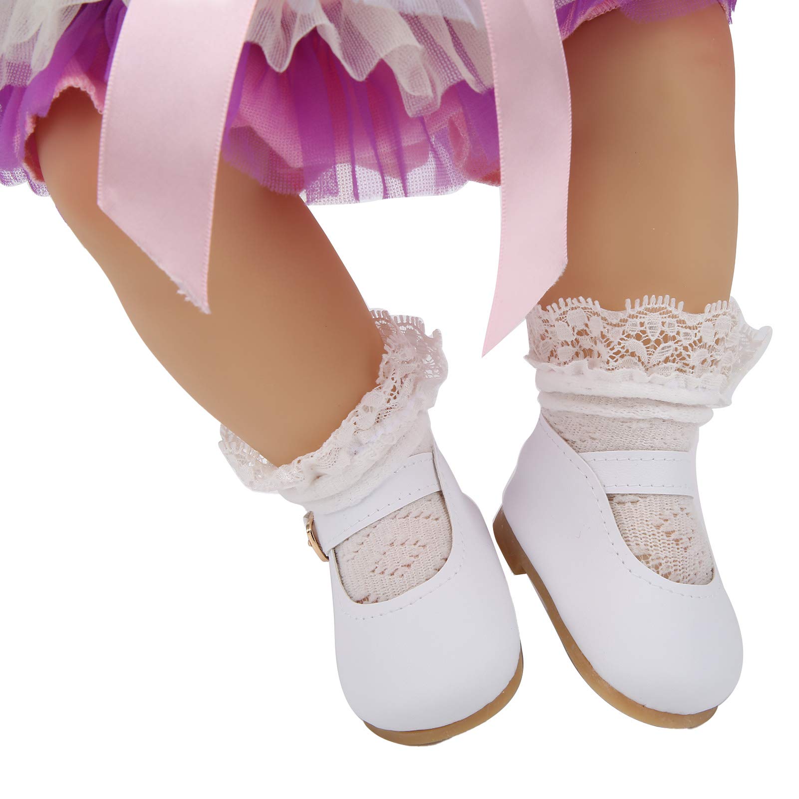 Generic Lalka Reborn 55 Cm z Realistycznymi Kręconymi Włosami dla Dzieci - Miękka Winylowa Zabawka dla Noworodka na Prezent - 21,7 Cala