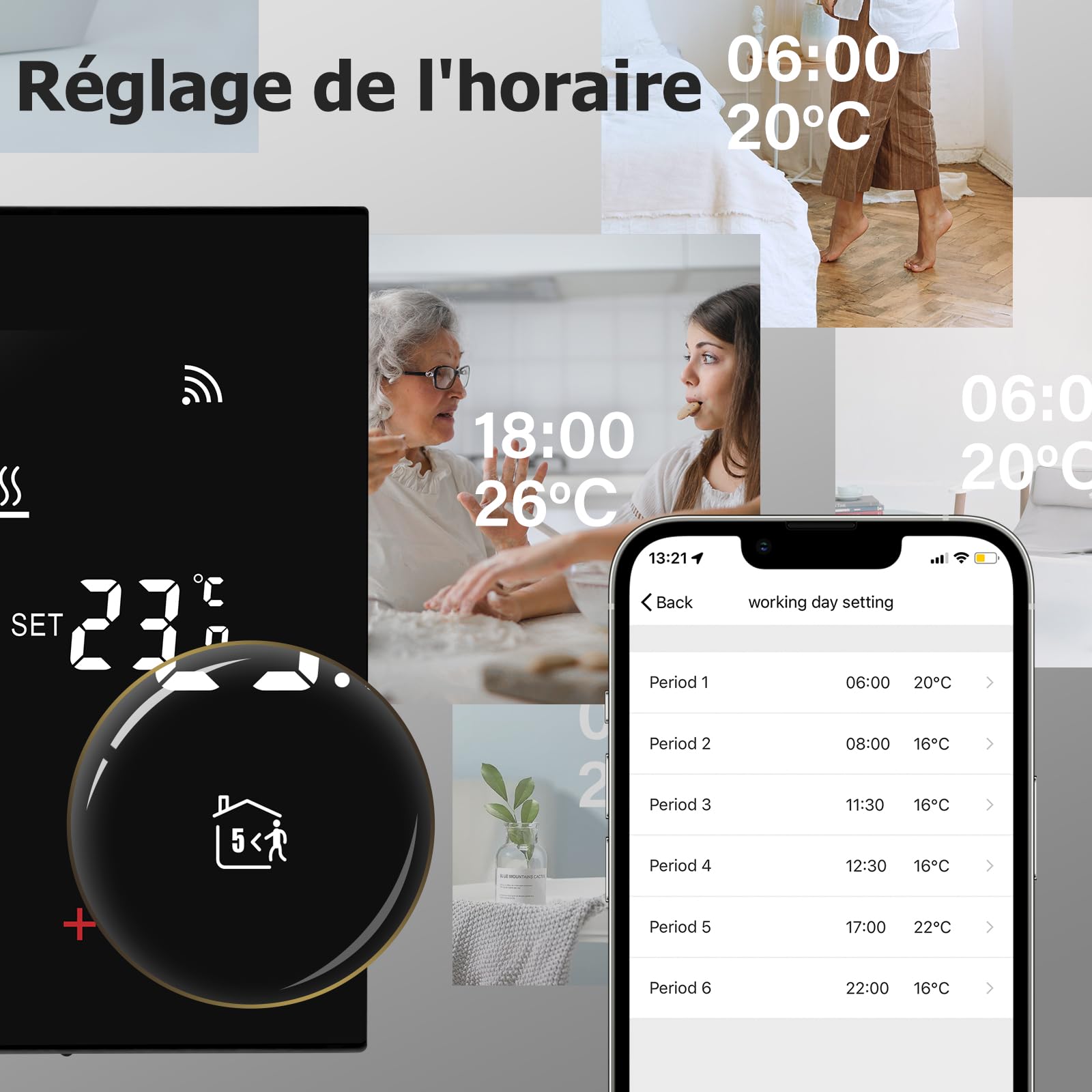 Beok Thermostat Heizung Smart WLAN Thermostate Für Kesselheizung