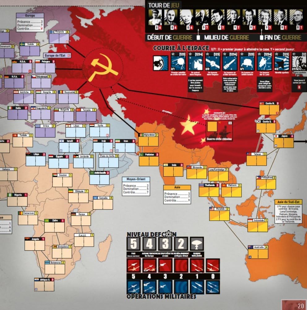 Pixie Games – Twilight Struggle - Wargame Stratégique – Jeu de Société Idéal Pour Toute la Famille – Pour Tous les Âges – De 1 à 2 Joueurs - Français PIX1108